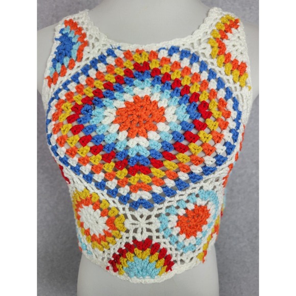 Altar'd State Blossom Crochet Tank Top Granny‎ Square W8696 Small - Picture 2 of 8